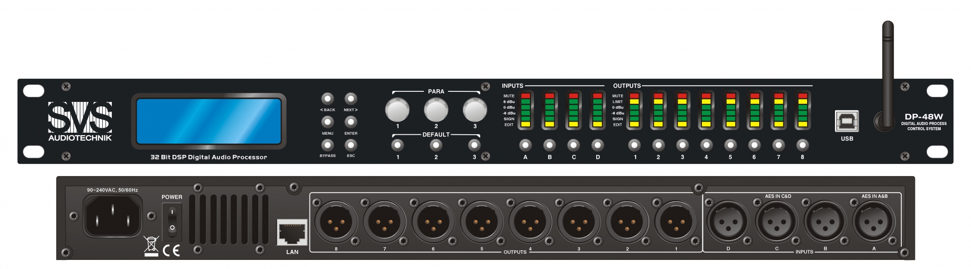 SVS Audiotechnik DP-48W Цифровой процессор: 4 входа 8 выходов в Петропавловск-Камчатском