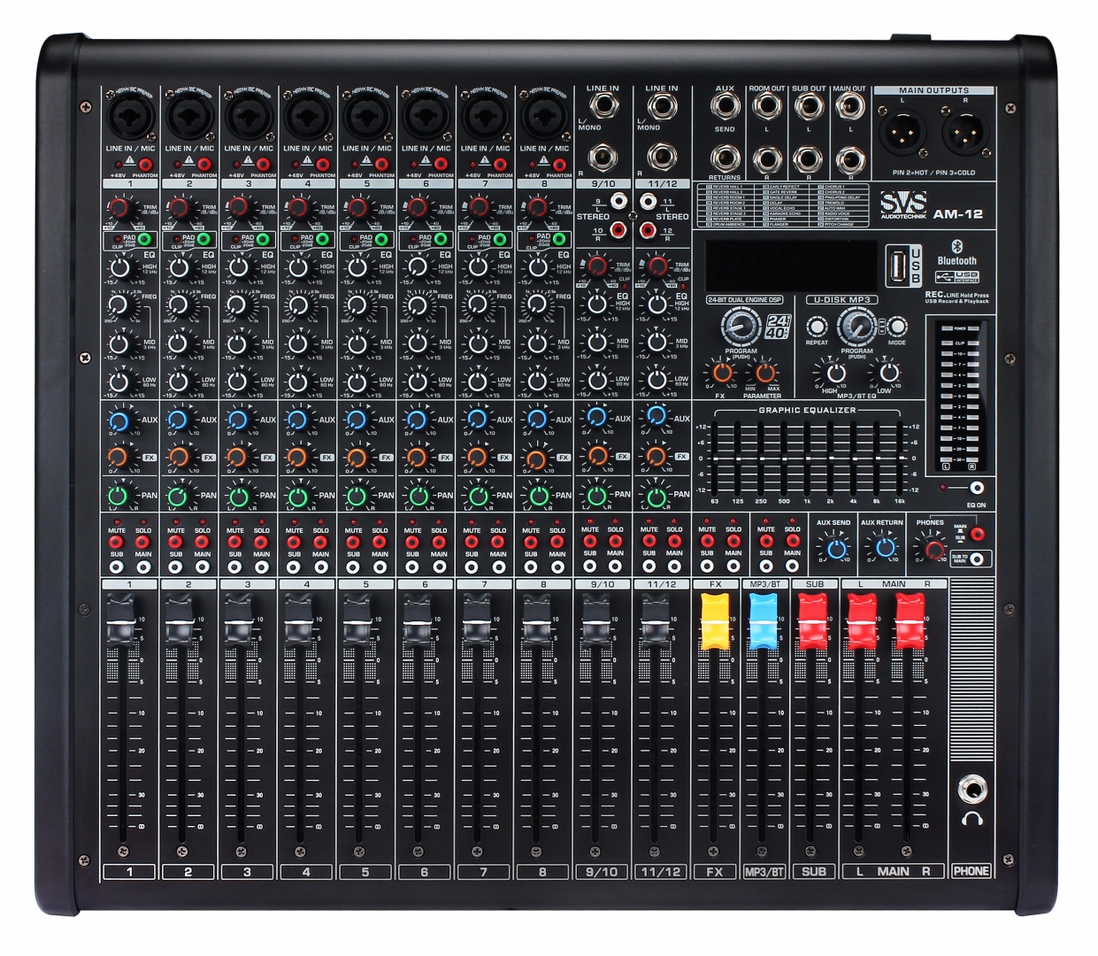 SVS Audiotechnik mixers AM-12 Микшерный пульт аналоговый, 12-канальный в Петропавловск-Камчатском