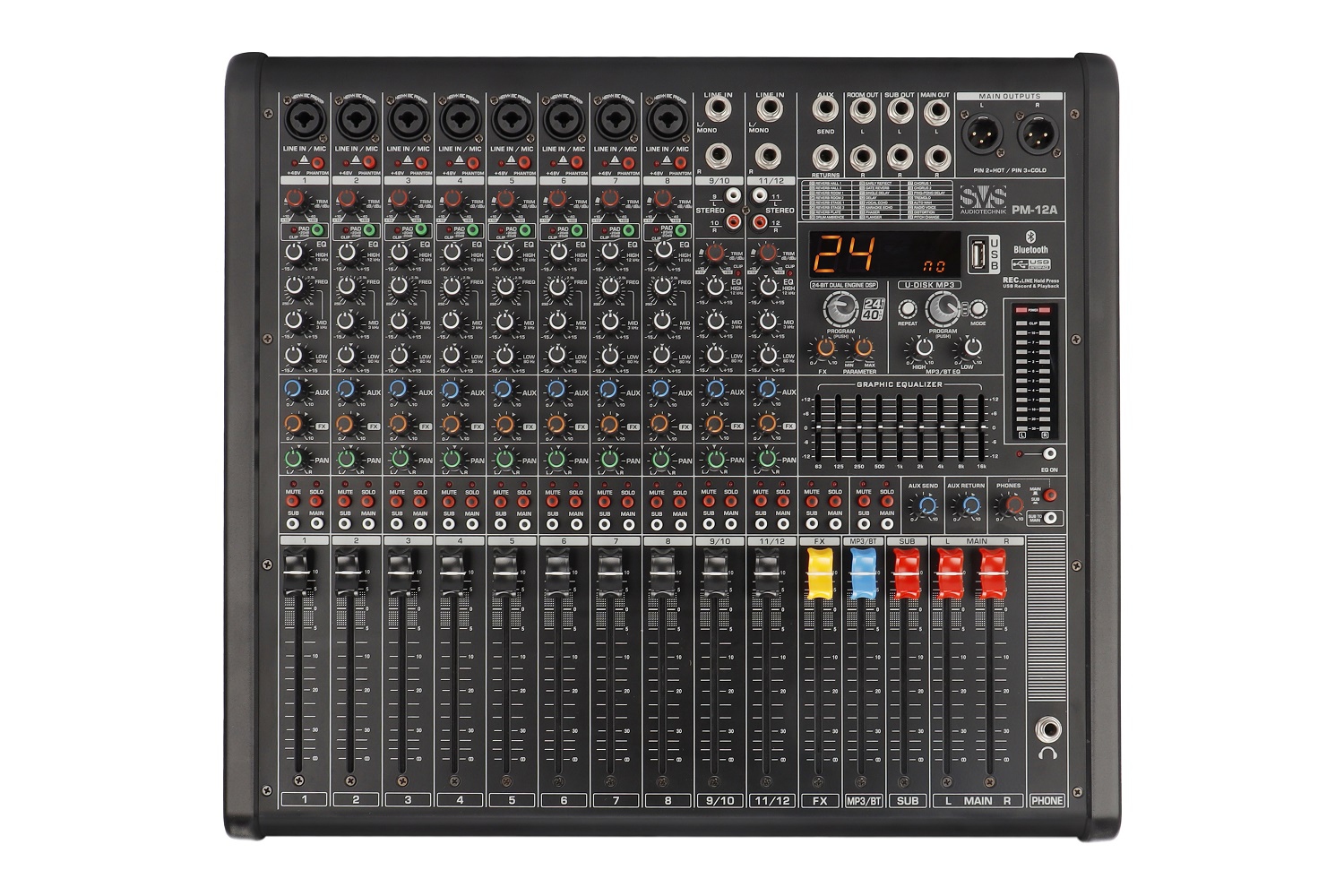 SVS Audiotechnik mixers PM-12A Активный аналоговый микшерный пульт, 12-канальный в Петропавловск-Камчатском